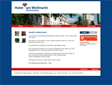 Tablet Screenshot of hotelamwollmarkt.de